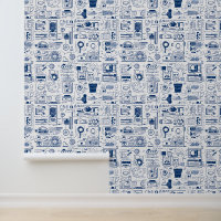 Modèle technologique Abstrait Doodle Motif