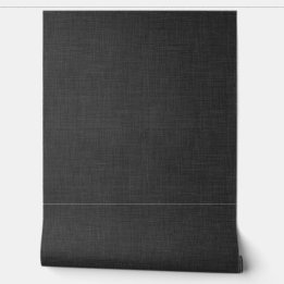 Papier Peint Modern Dark Moody Charcoal Linen Look Texture