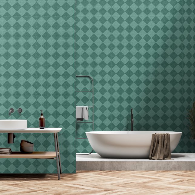 PAPIER PEINT MODERNE ABSTRAIT BLEU TURQUOISE (Salle de bain)