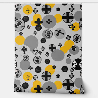 Papier peint moderne avec symboles