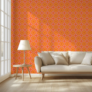 Papier Peint Moderne du milieu du siècle moderne orange jaune g