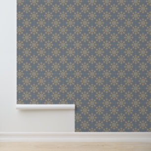 Papier Peint Moderne Elégant Gris Mandala motif floral
