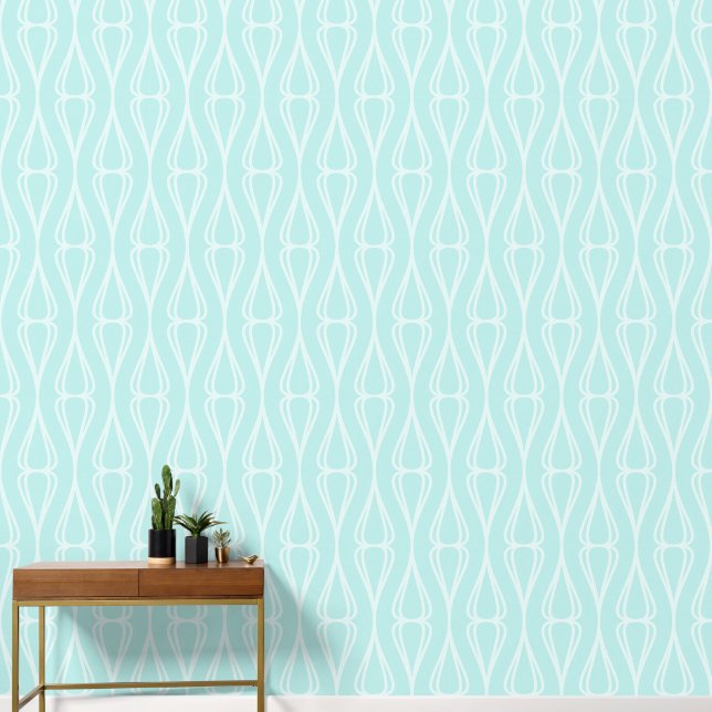 Papier Peint Moderne Gris Pastel Bleu (Couloir)