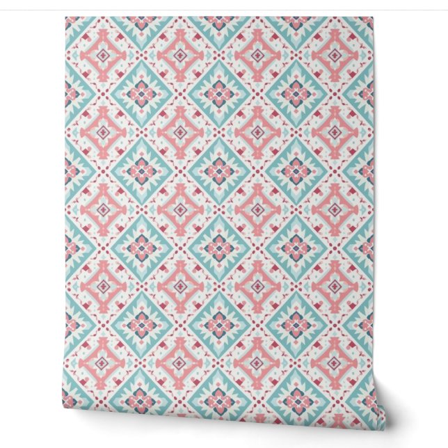 Papier Peint Moderne Pastel Colours Boho géométrique motif d'im (Déroulement)