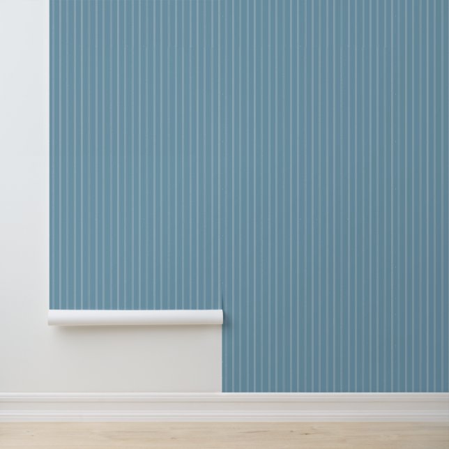 Papier Peint Moderne tendance 1" rayure bleu (Application)