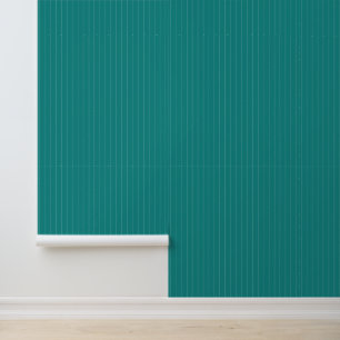 Papier Peint Moderne tendance 1" rayure bleu sarcelle foncé