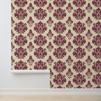 Moderne Vintage Bourgogne Damas gothique