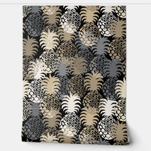 Papier Peint Momona Hawaïen Tropical Pineapple Toss - Neutre