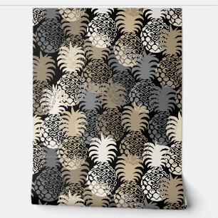 Papier Peint Momona Hawaiian Tropical Pineapple Toss - Neutral