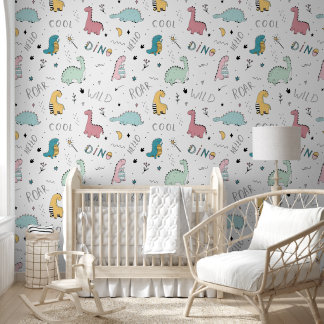 Papier Peint Monde de dinosaures excitant et joyeux