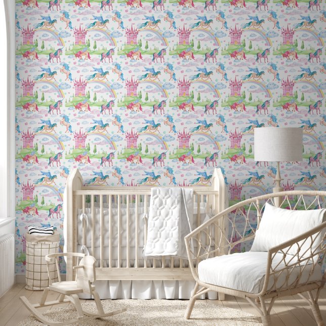 Papier Peint Mondes Fantastiques de Licorne (Enfants)