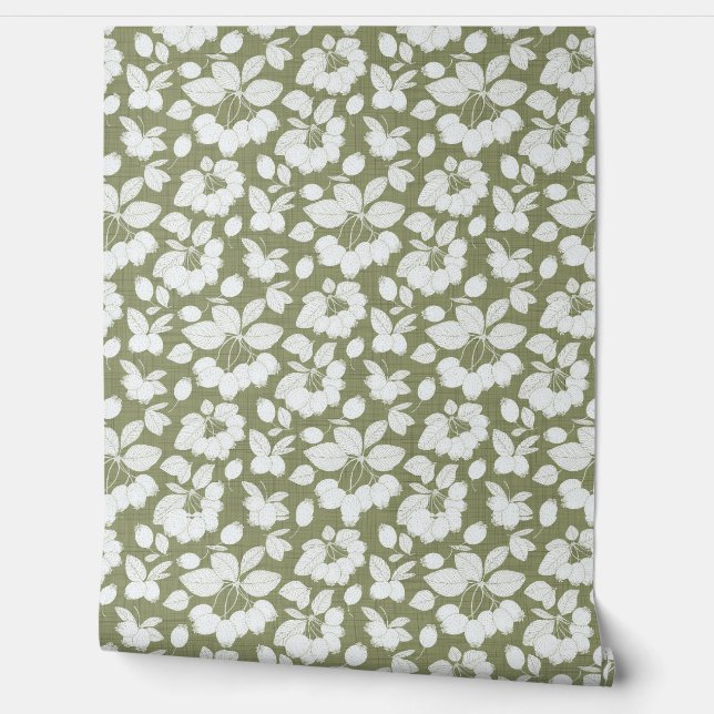 Papier peint Monochrome Berry Branch (Déroulement)