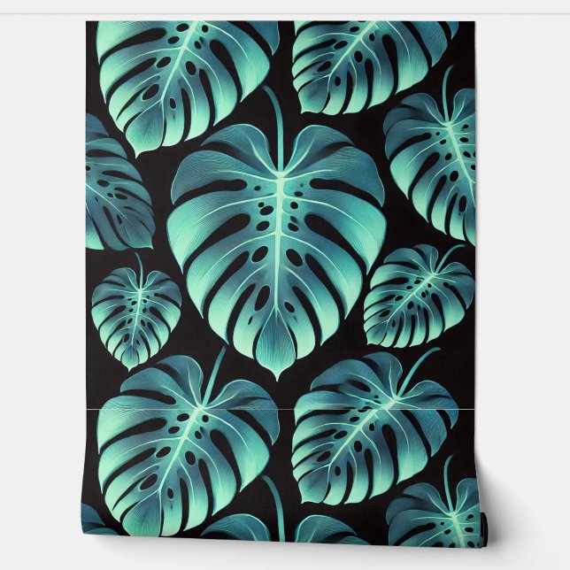 Papier Peint Monstera mystérieux (Déroulement)