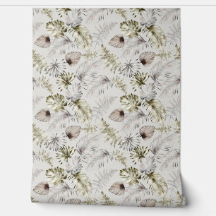 Papier Peint Monsterra Feuille de palme tropicale