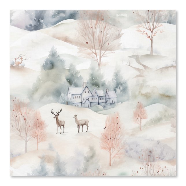 Papier Peint Montagnes d'hiver Whisper Hills (Recto)