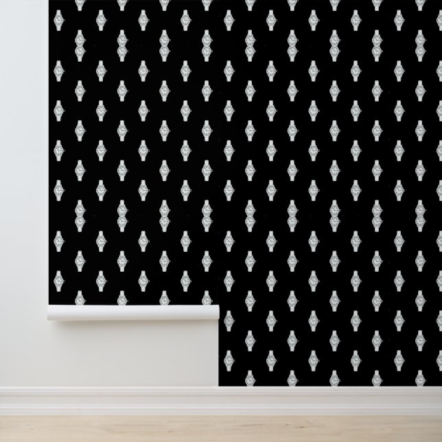 Papier Peint Montre la Fun Black de temps (Application)