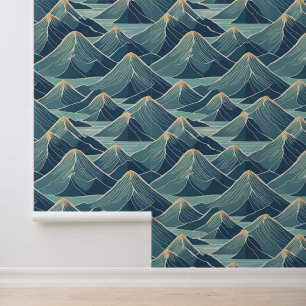 Papier Peint Monts Abstraits minimalistes Peel et Bâton