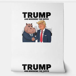 Papier Peint Moo Deng 24 Trump et son hippo pour la campagne B