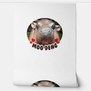 PAPIER PEINT MOO-DENG LE CÉLÈBRE BÉBÉ PIGMY HIPPO MOODENG - OFF