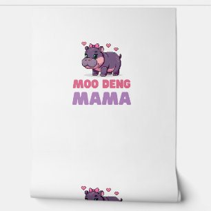 Papier Peint MOO DENG MAMA Amoureux des Animaux Thème Hippopota