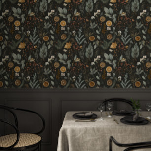 Papier Peint Moody Winter Botanical Motif