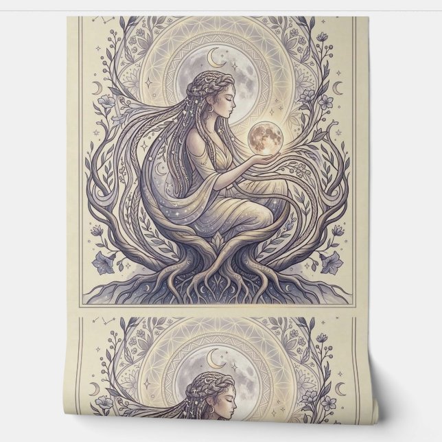 Papier Peint Moon Priestess Goddess (Déroulement)