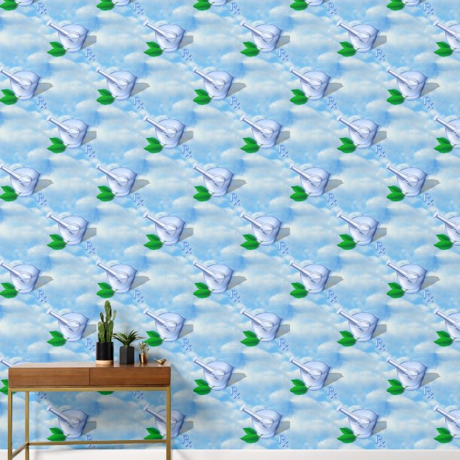 Papier Peint Mortier de pharmacie (Couloir)