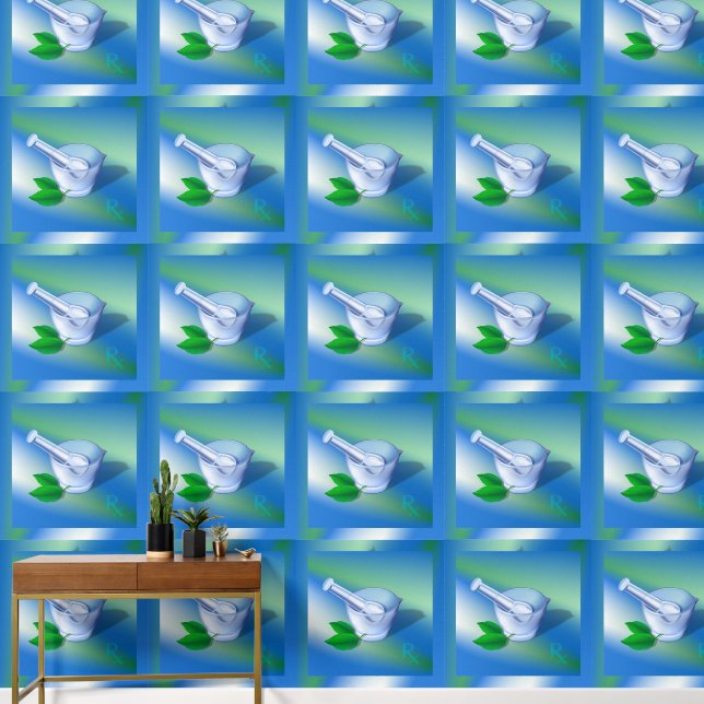 Papier Peint Mortier de pharmacie (Couloir)