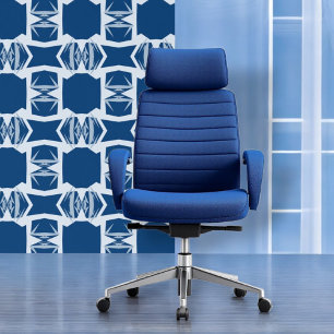 Papier Peint Mosaïque bleue et blanche