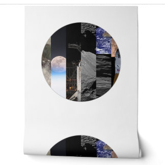 Papier peint mosaïque des phases lunaires | Peintu