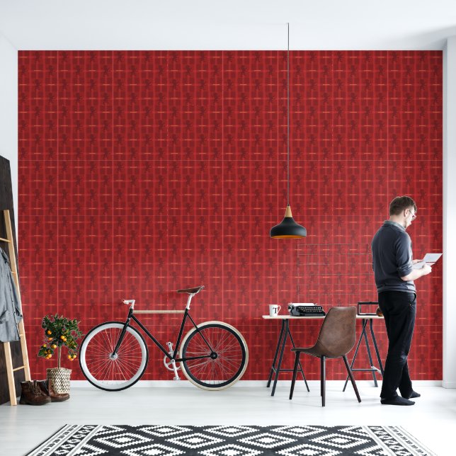 Papier Peint Motif à carreaux GRYFFINDOR™ (Salon)