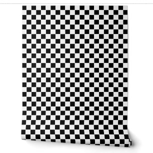 Papier Peint Motif à carreaux noir et blanc