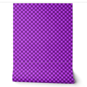 Papier Peint Motif à carreaux violet et magenta