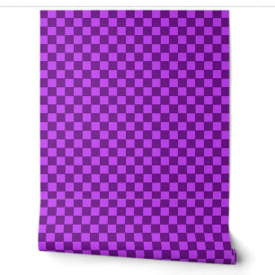 Papier Peint Motif à carreaux violet et magenta