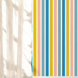 Papier Peint Motif à rayures colorées<br><div class="desc">Ajoutez une touche de couleur et de plaisir dans n'importe quelle chambre avec notre Peel & Stick Wallpaper avec des rayures vibrantes en bleu, turquoise, moutarde jaune et corail. Cette palette de couleurs vives est parfaite pour créer des environnements ludiques et engageants, notamment dans les chambres pour enfants ou les...</div>