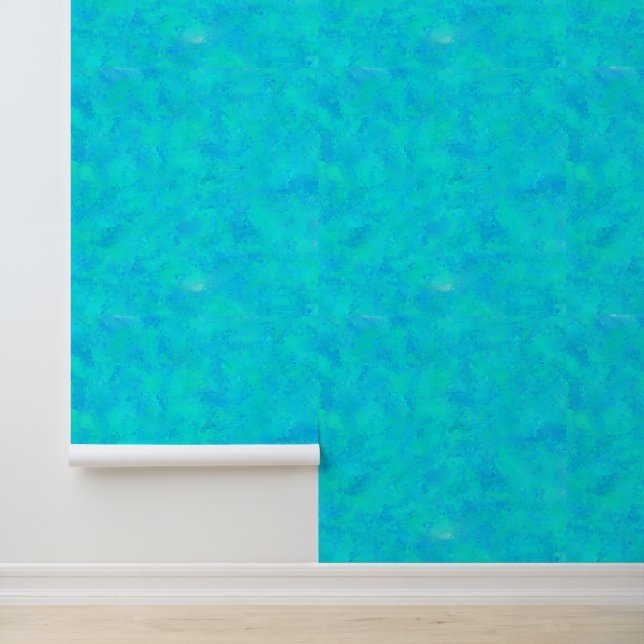 Papier Peint Motif Abstrait bleu turquoise (Application)