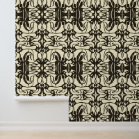Motif Abstrait Ornate Black and Cream