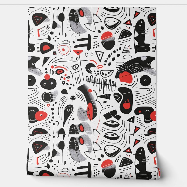 Papier Peint Motif Abstrait Shapescape (Déroulement)