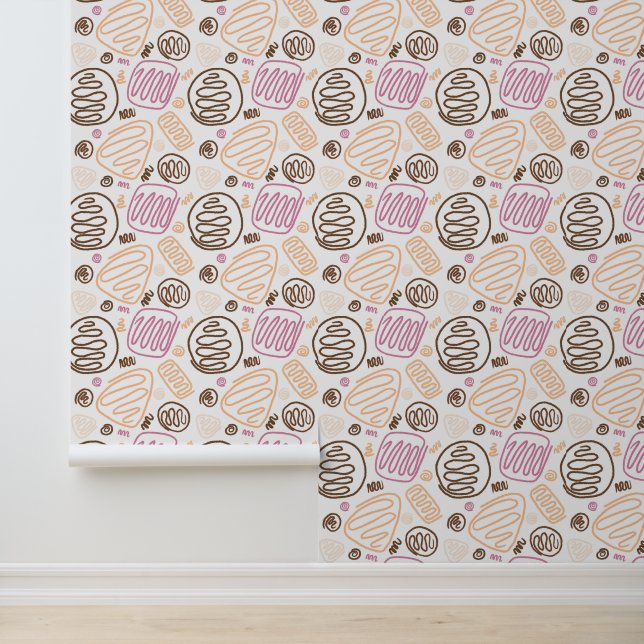 Papier Peint Motif Abstrait Simple Moderne en Une Ligne (Application)