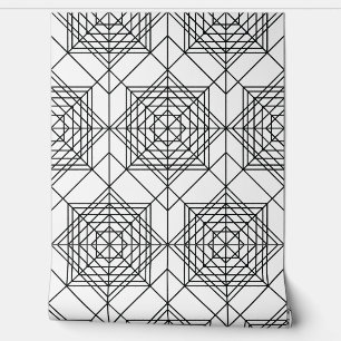 Papier Peint Motif Abstrait vintage noir et blanc