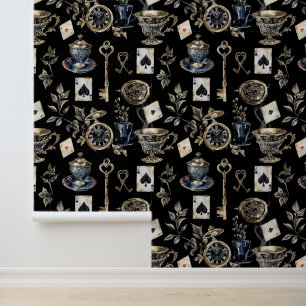 Papier Peint Motif Alice au Pays des Merveilles