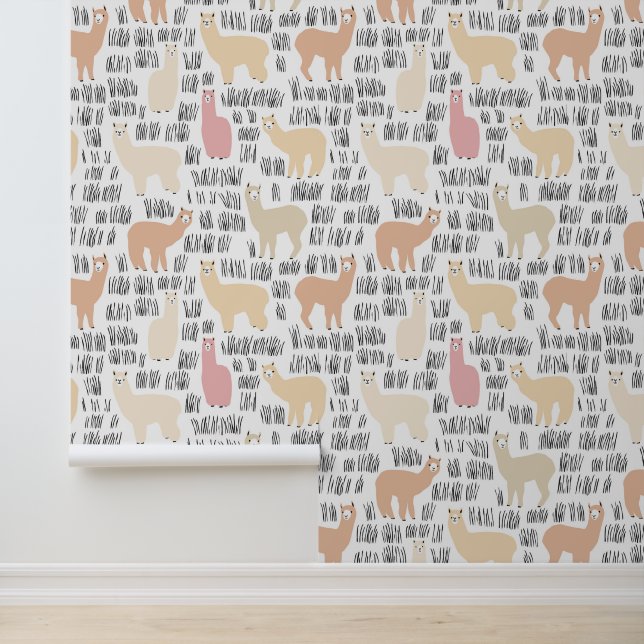Papier Peint Motif Alpacas (Application)