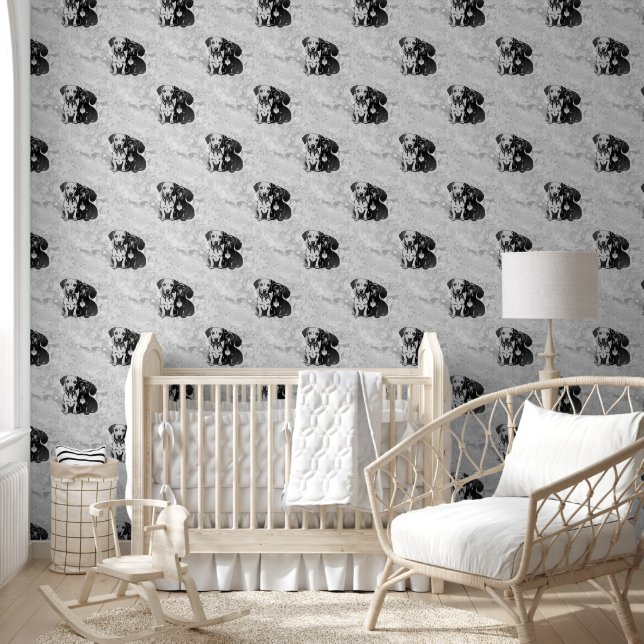 Papier Peint Motif animal cool - Chiens mignons 1 (Enfants)