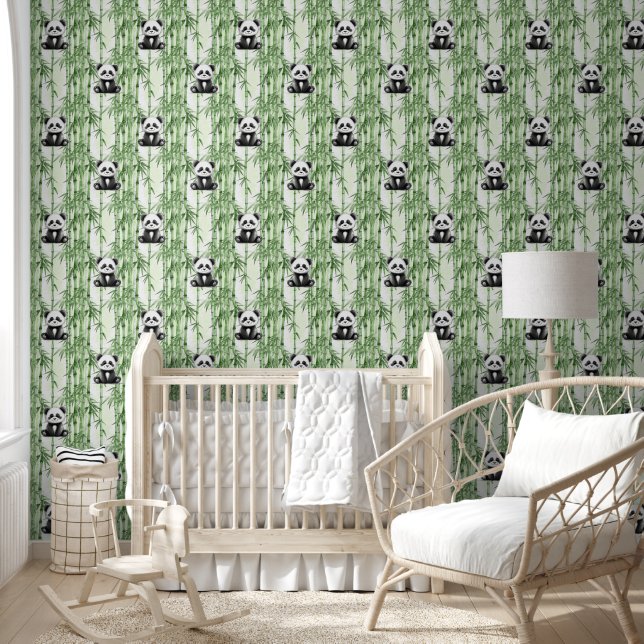 Papier Peint Motif animal cool - Cute Panda 1 (Enfants)