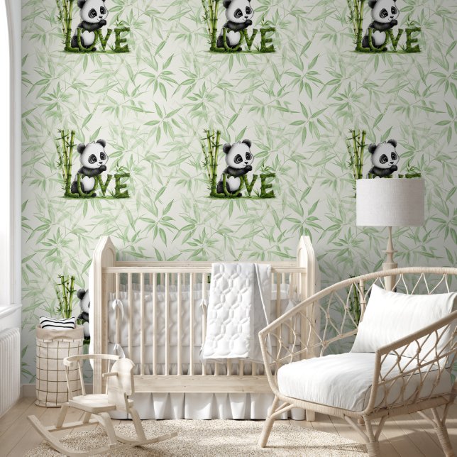 Papier Peint Motif animal cool - Cute Panda 2 (Enfants)