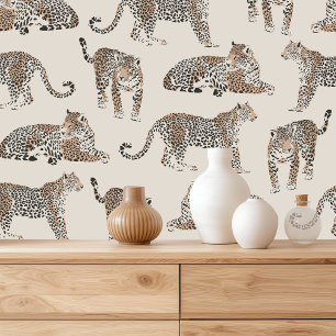Papier Peint Motif animal sauvage de la Jungle Leopard