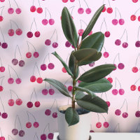 Motif aquarelle cerise rose
