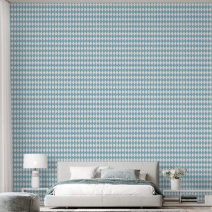 Papier Peint Motif Arlequin bleu clair