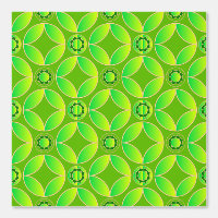 Motif Art déco - vert vif
