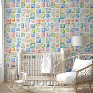 Papier Peint Motif Baby Blocks
